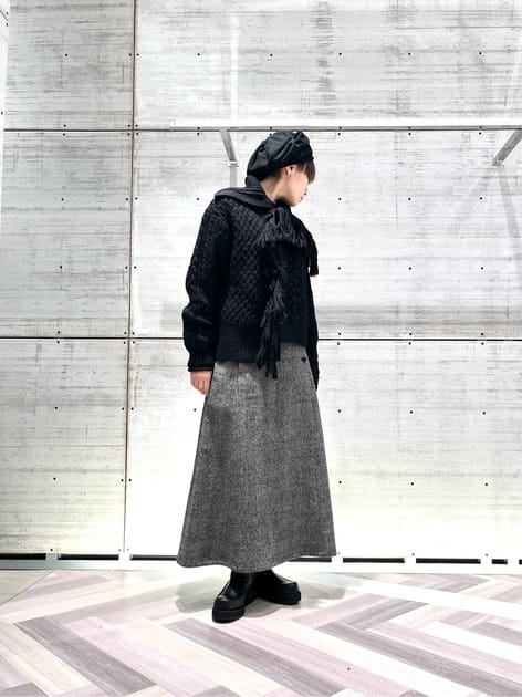 CABLE/FRINGE CARDIGAN(S Black): Vintage｜Special Price｜THE SHOP