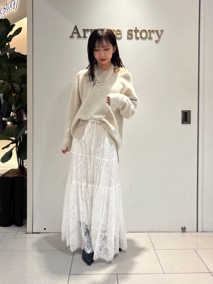 スタッフコーディネート】FUR2WAYロングニット｜amu｜Arpege story