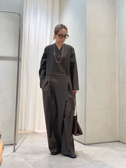 conte＞ アシンメトリー Vネック オールインワン