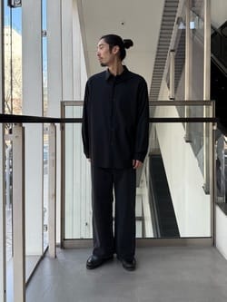H＞レセプショニスト トロピカルウール レギュラーカラーシャツ