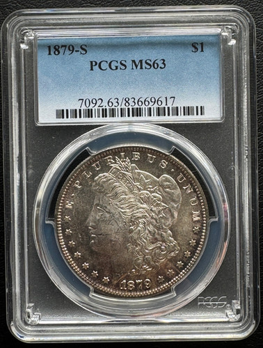 アメリカ モルガンダラー銀貨1879-s VAM 28 MS-63 PCGS トーンコイン