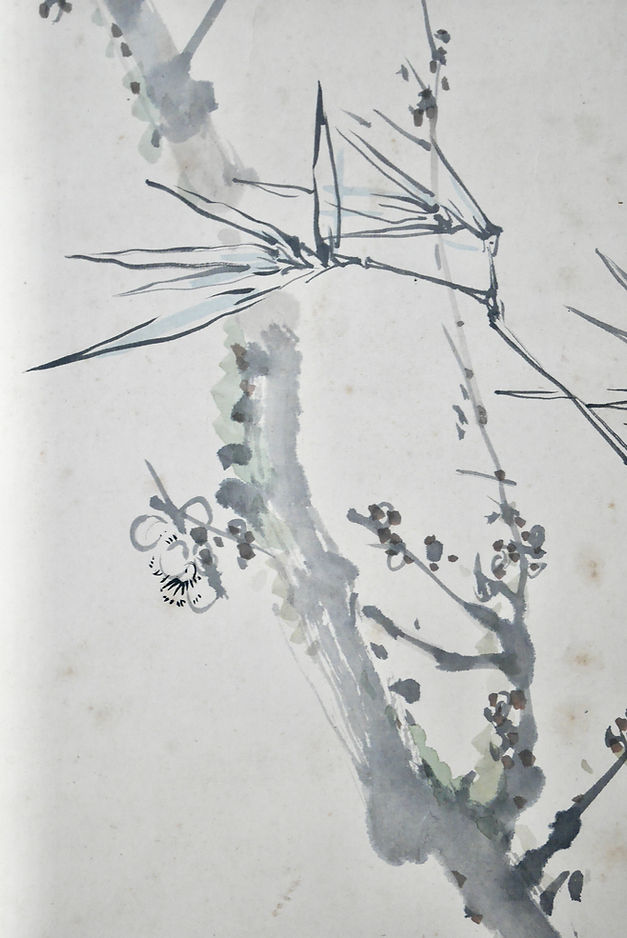 日本美術 書画・掛軸 | 梅竹鳩図 松林桂月 | gallery陽々youyou | 山梨