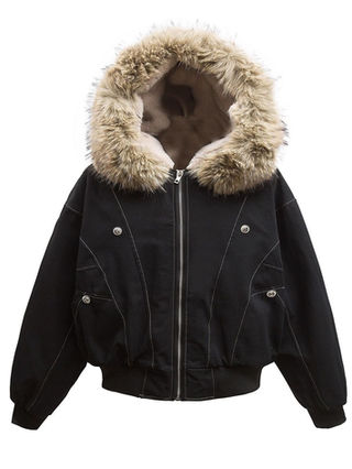 Fur Hooded Bomber Jacket | Selonid｜セロニッド