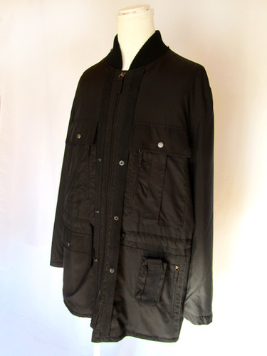 90's allegri designer by Martin Margiela Black boa coat italy made