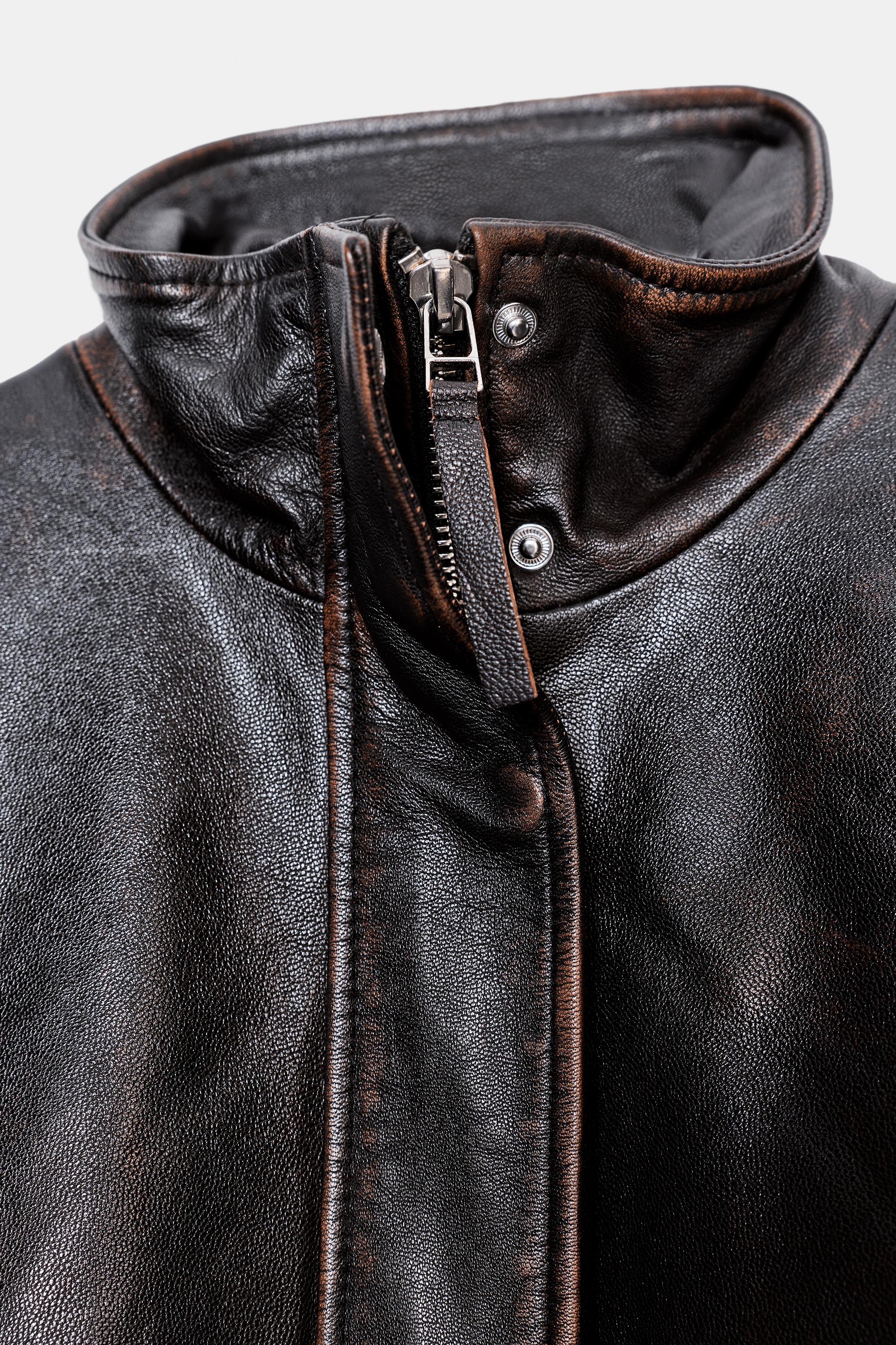 ZW COLLECTION LIMITED EDITION 100% レザーボンバージャケット