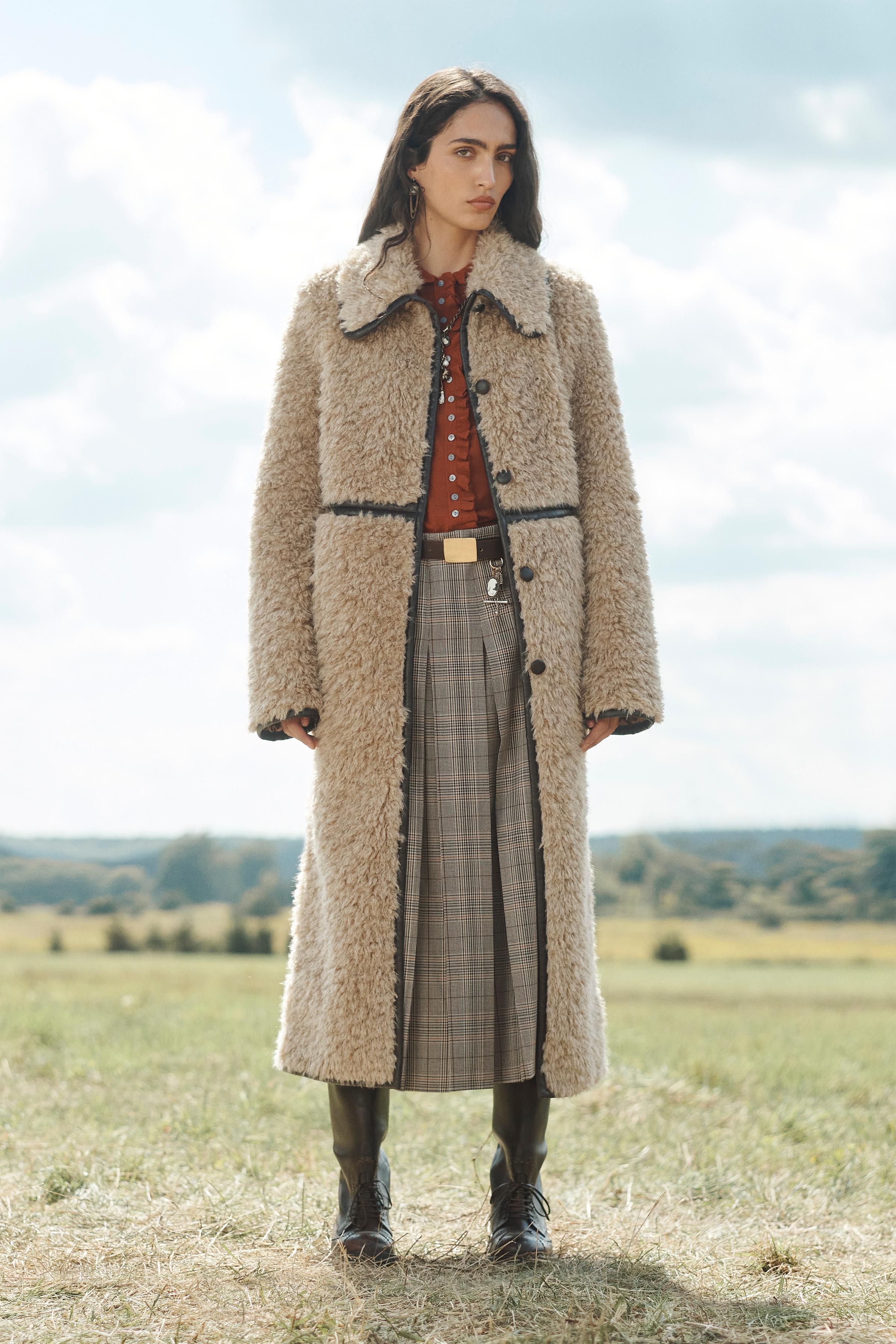 LIMITED EDITION ロングボアコート - ライトブラウン | ZARA Japan / 日本