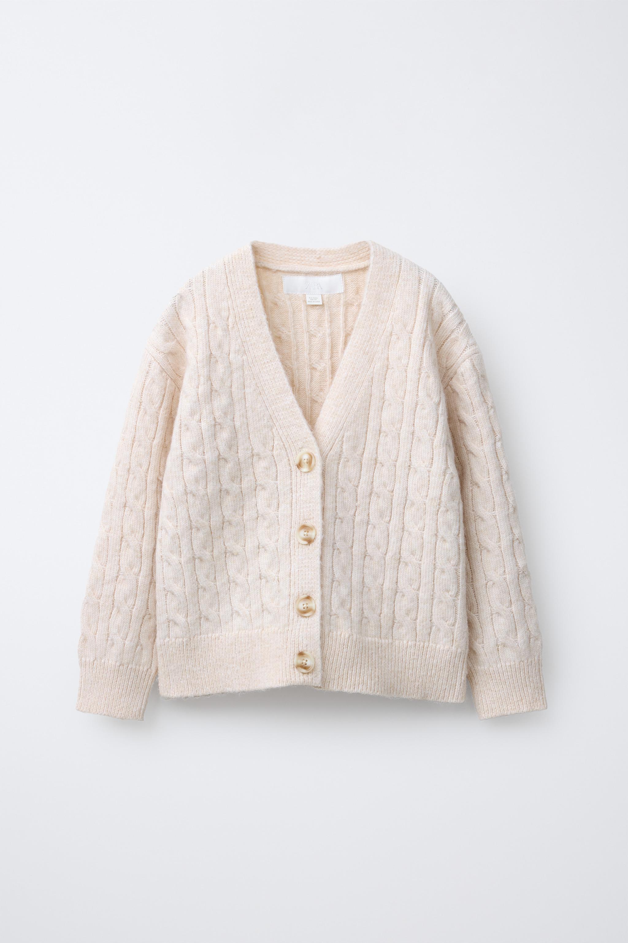 ケーブルニットカーディガン - エクリュ | ZARA Japan / 日本