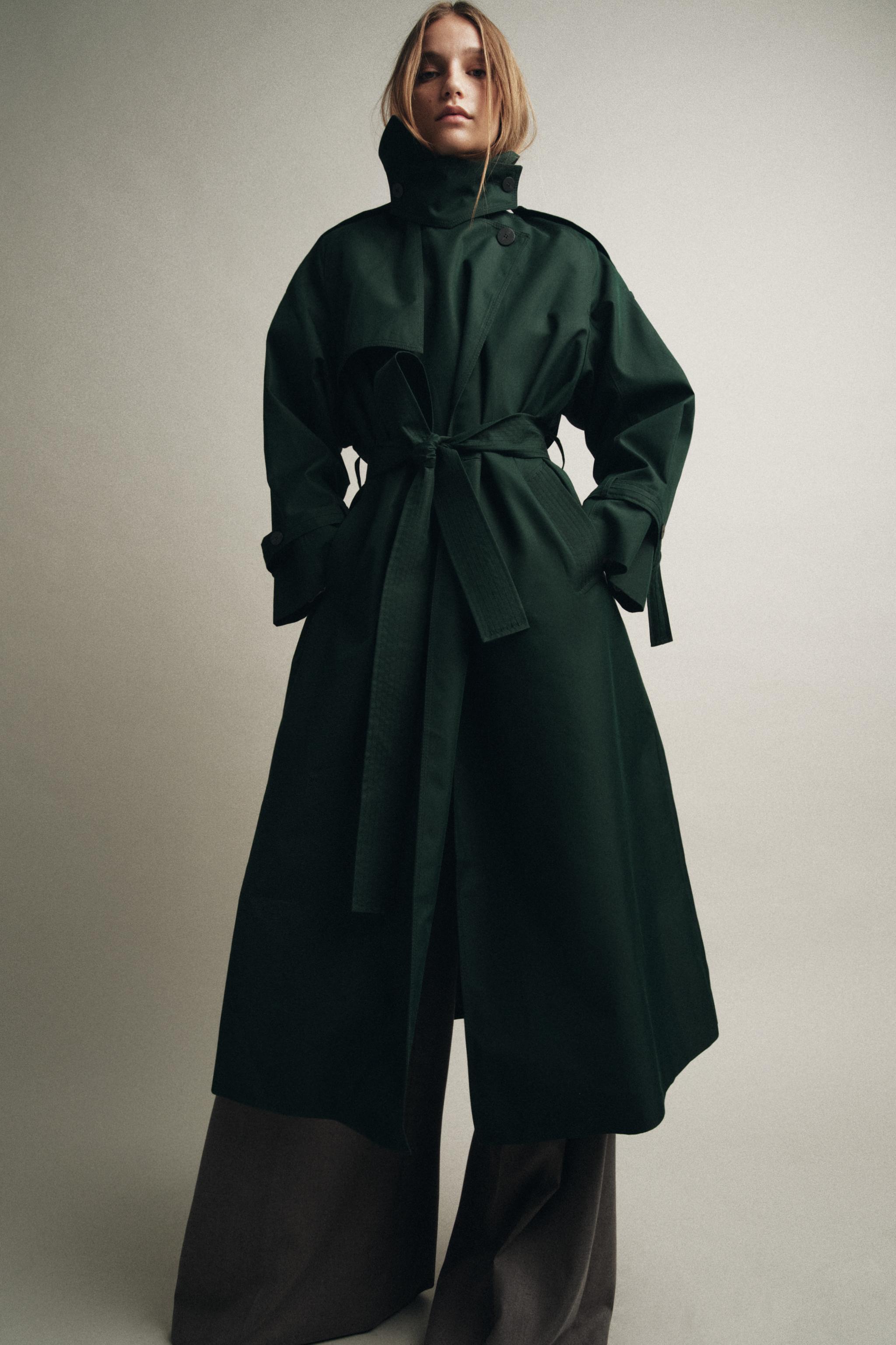 ZARA WOMAN COLLECTION オーバーサイズ撥水加工トレンチコート