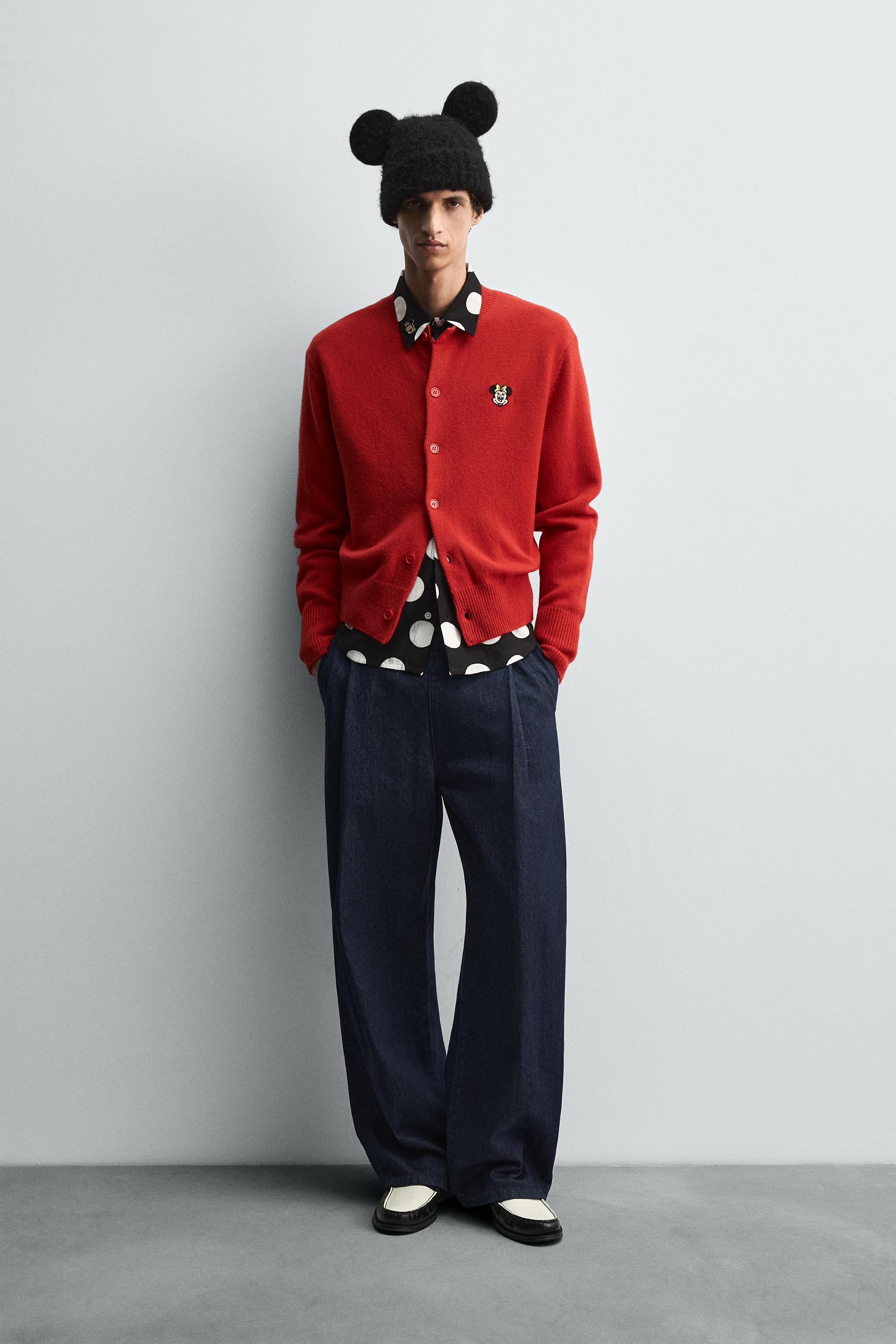 MINNIE MOUSE PATCH CARDIGAN HARRY LAMBERT FOR ZARA X DISNEY - Red