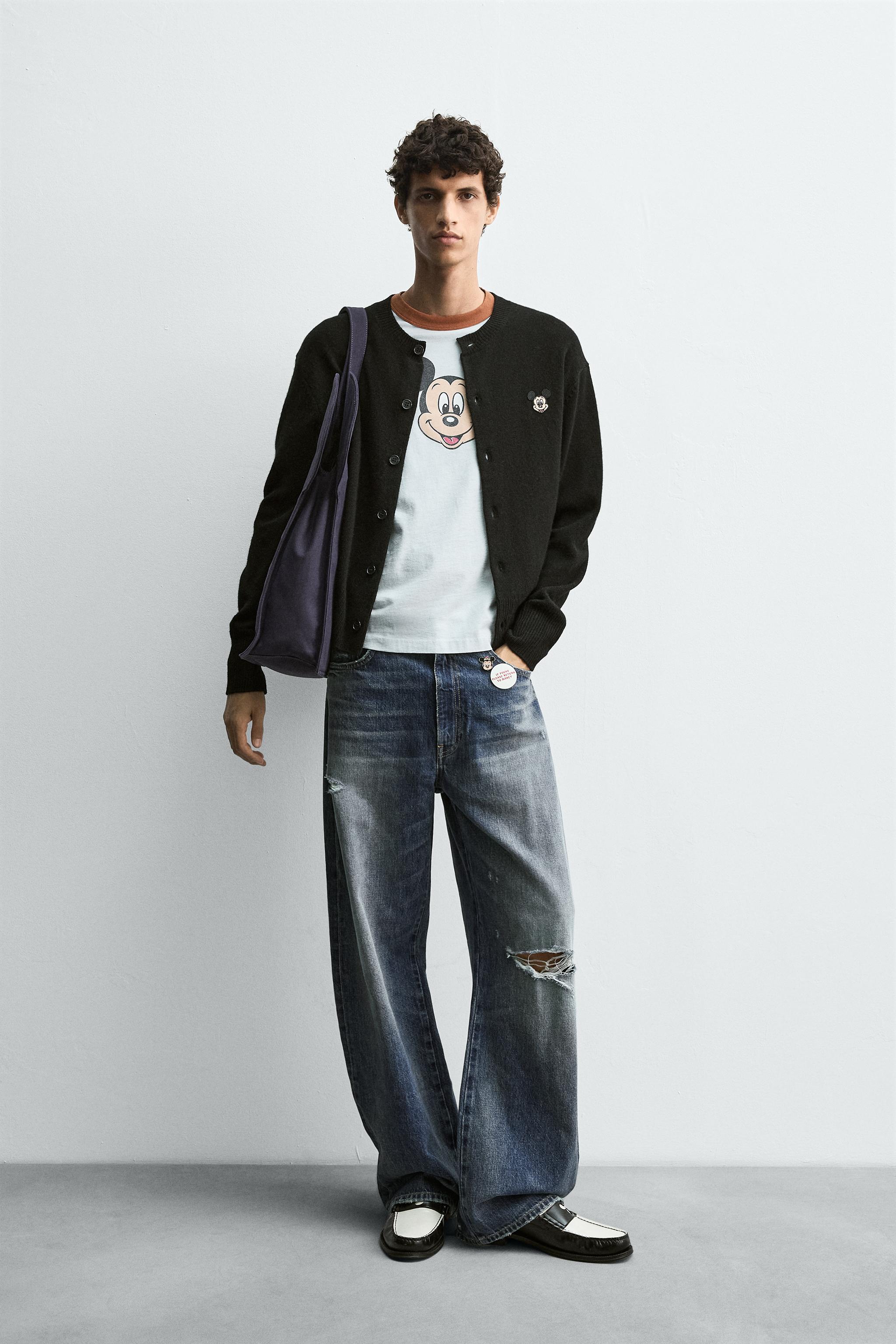 MICKEY MOUSE PATCH CARDIGAN HARRY LAMBERT FOR ZARA X DISNEY