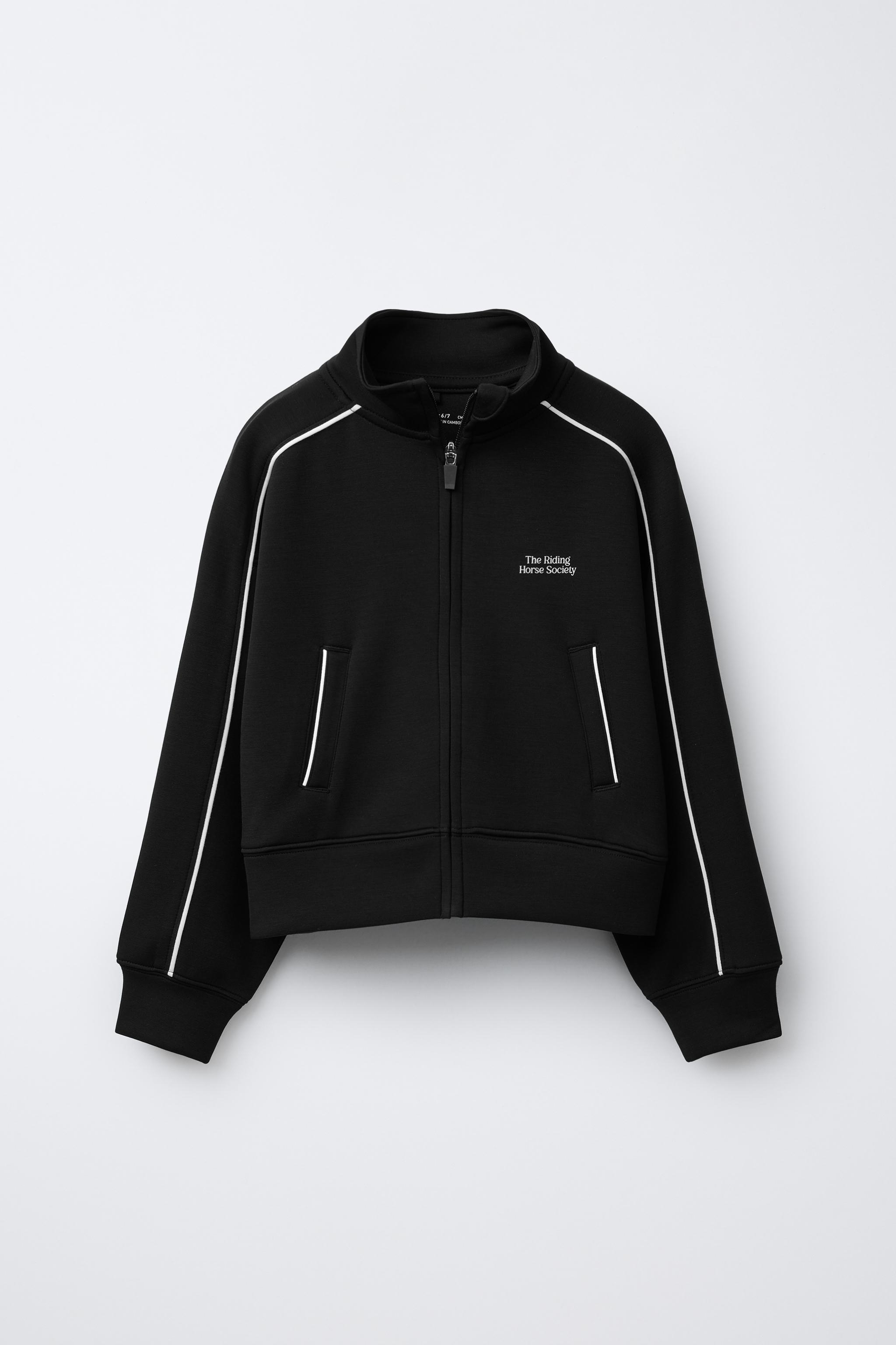 CONTRAST TRIM MODAL JACKET - Black | ZARA Australia