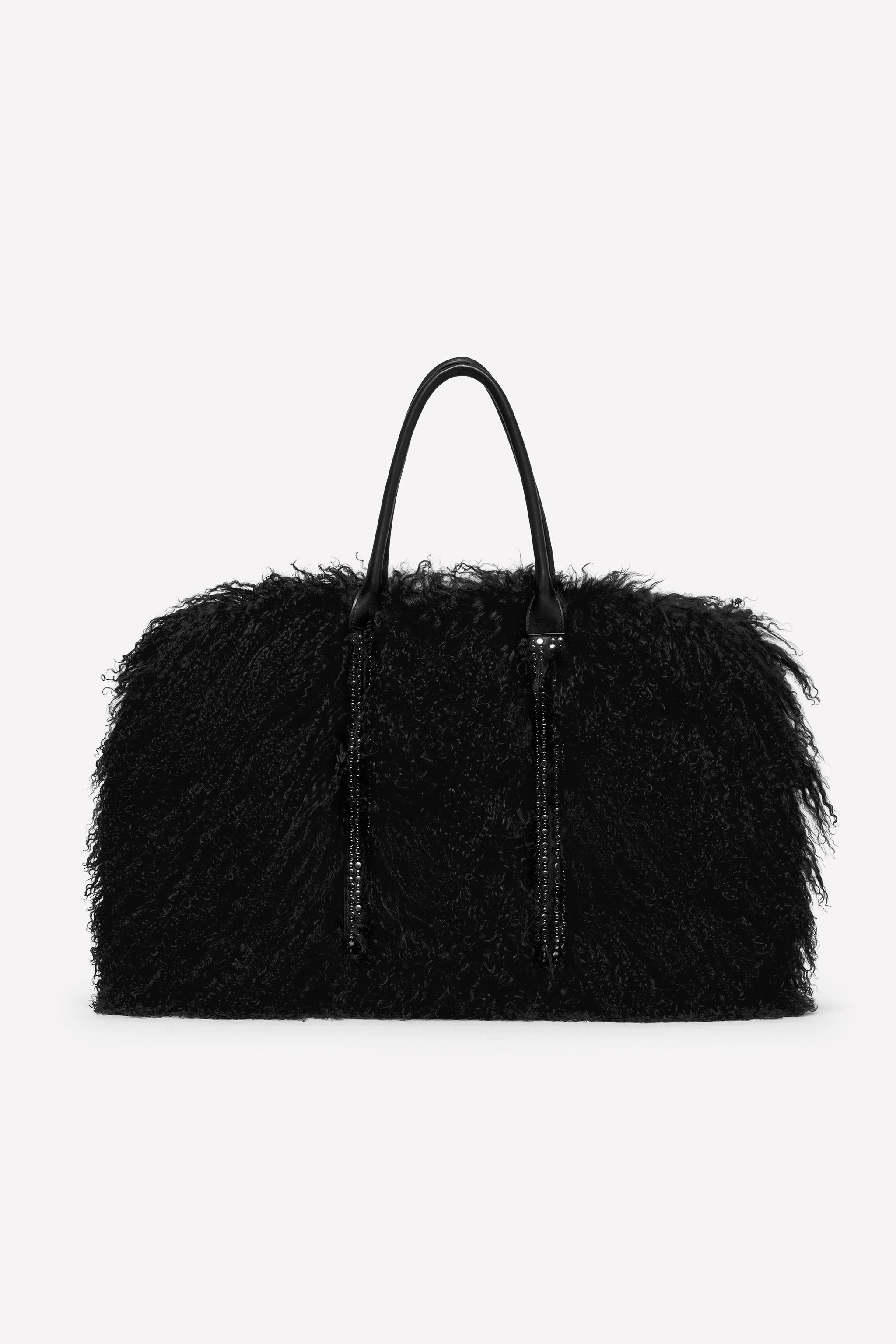 FUR SHOPPER BAG LUDOVIC DE SAINT SERNIN x ZARA - Black | ZARA