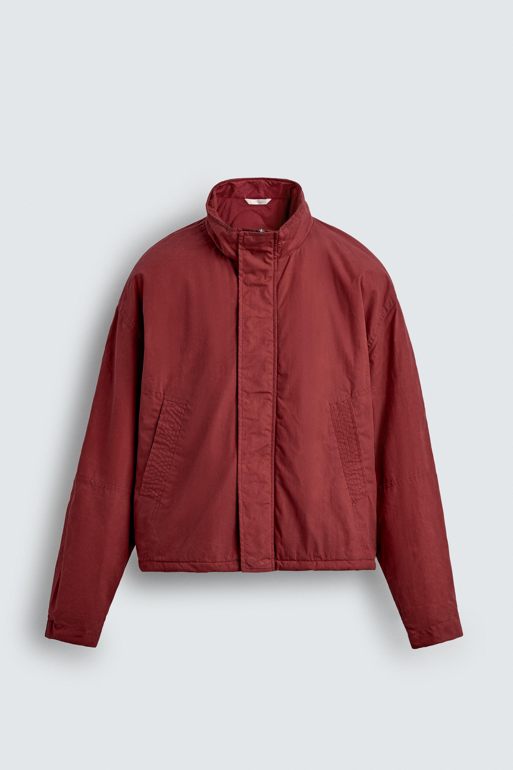 ワックスフィニッシュジャケット - レッド | ZARA Japan / 日本