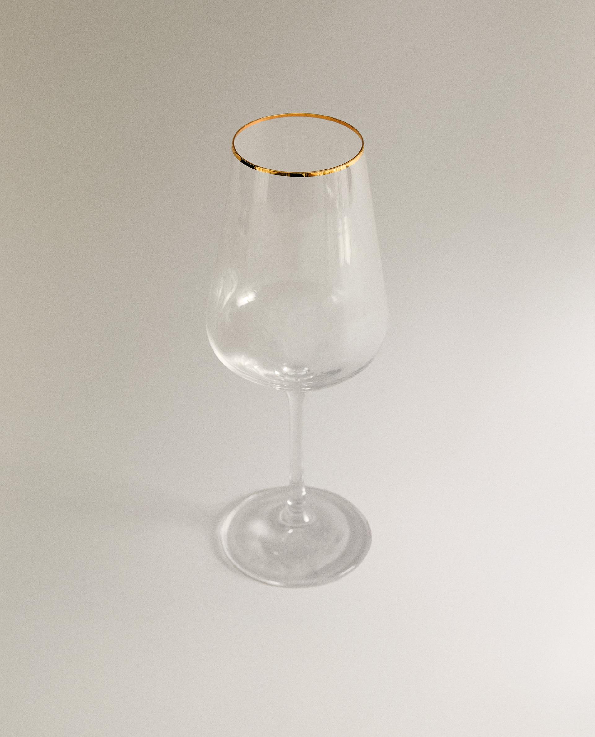 ボヘミアクリスタル製 ゴールドエッジ グラス | Zara Home 日本/Japan