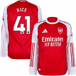 adidas Arsenal Authentic Home L/S Rice 41 Jersey 2025-2026