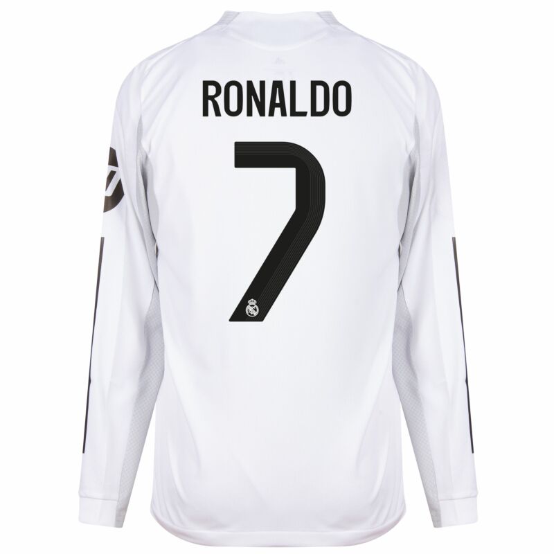 adidas Real Madrid Authentic Home L/S Ronaldo 7 Jersey 2025-2026