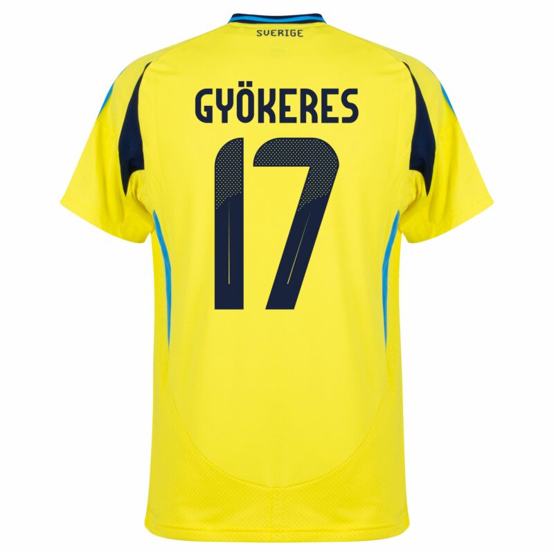 adidas Sweden Home Gyökeres 17 Jersey (Official Printing)