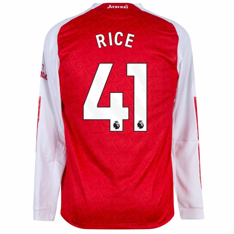 adidas Arsenal Authentic Home L/S Rice 41 Jersey 2025-2026