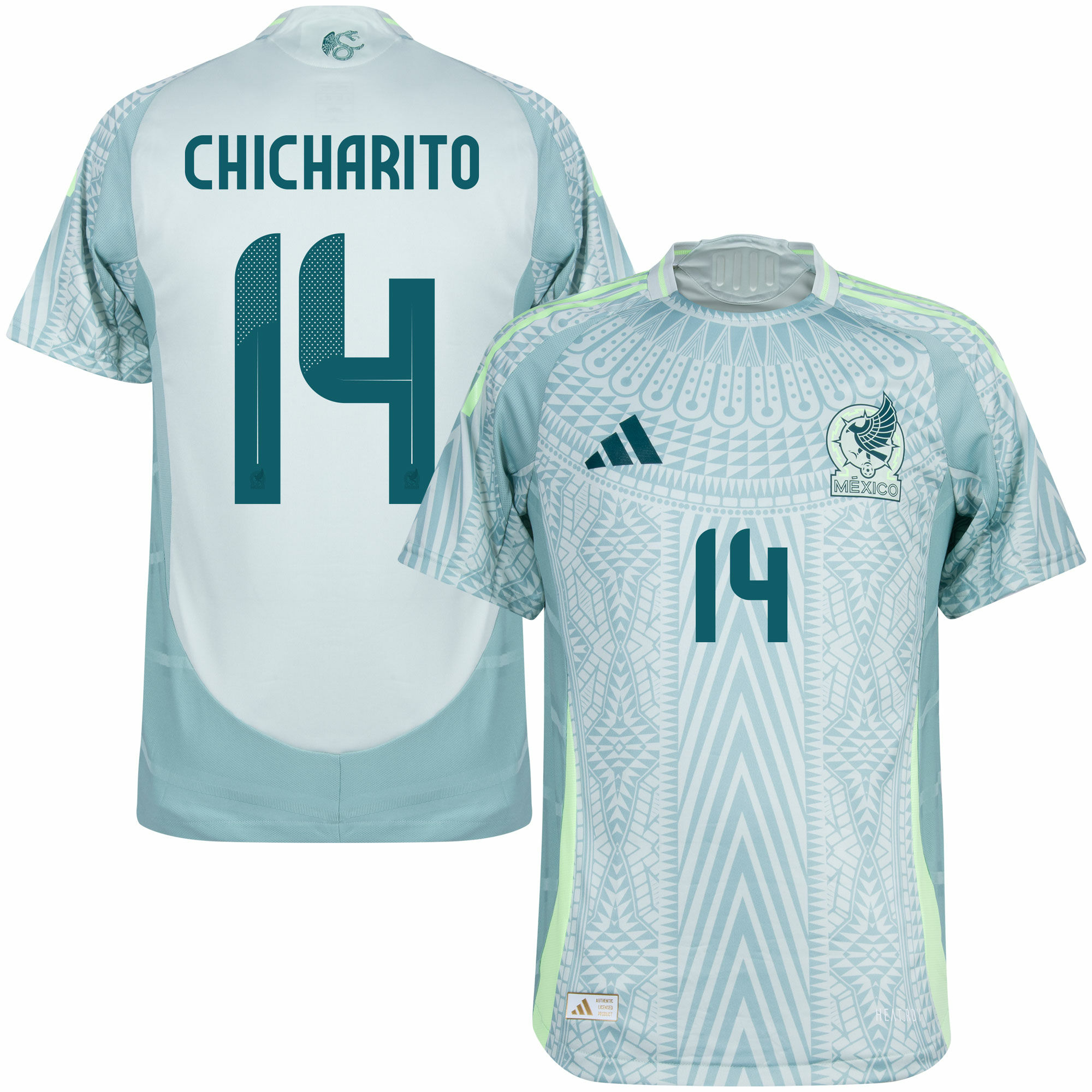 adidas Mexico Away Authentic Chicharito 14 Jersey 2024-2025