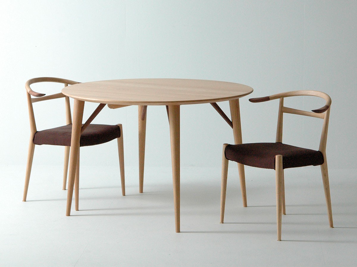 日進木工 WHITE WOOD Round Table / にっしんもっこう ホワイトウッド