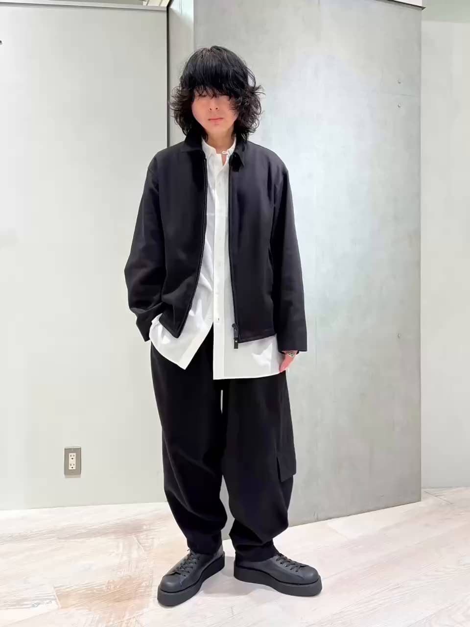 100/2 BROAD SHIRT WITH PANEL POCKET(S White): Y's for men｜THE