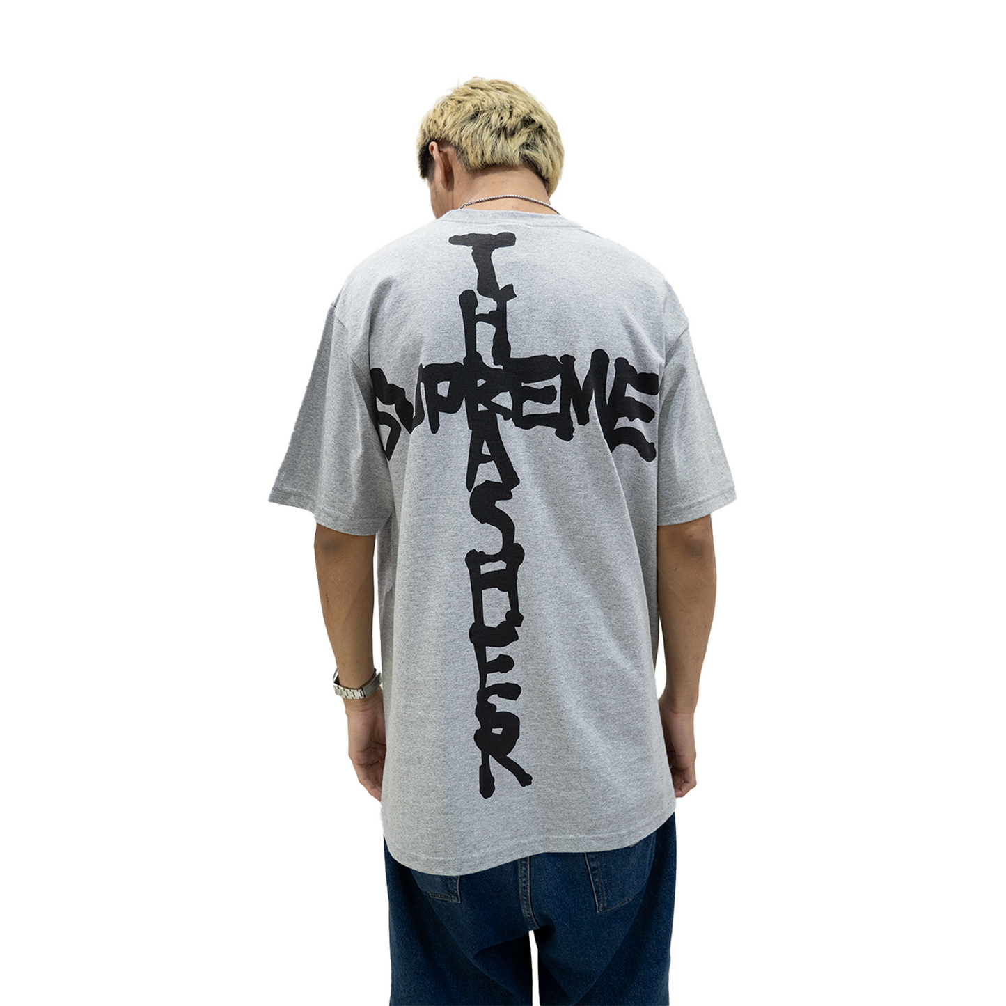 Supreme Thrasher Cross Tee Heather Grey (FW24) – STEALPLUG KL