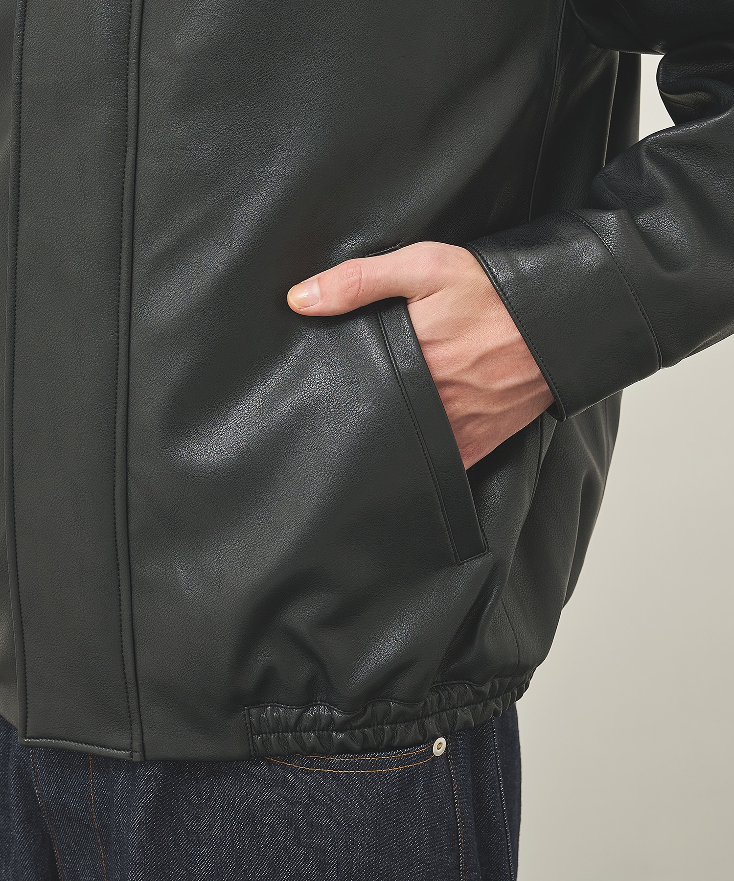 MODERN LEATHER BLOUSON | STUDIOUS