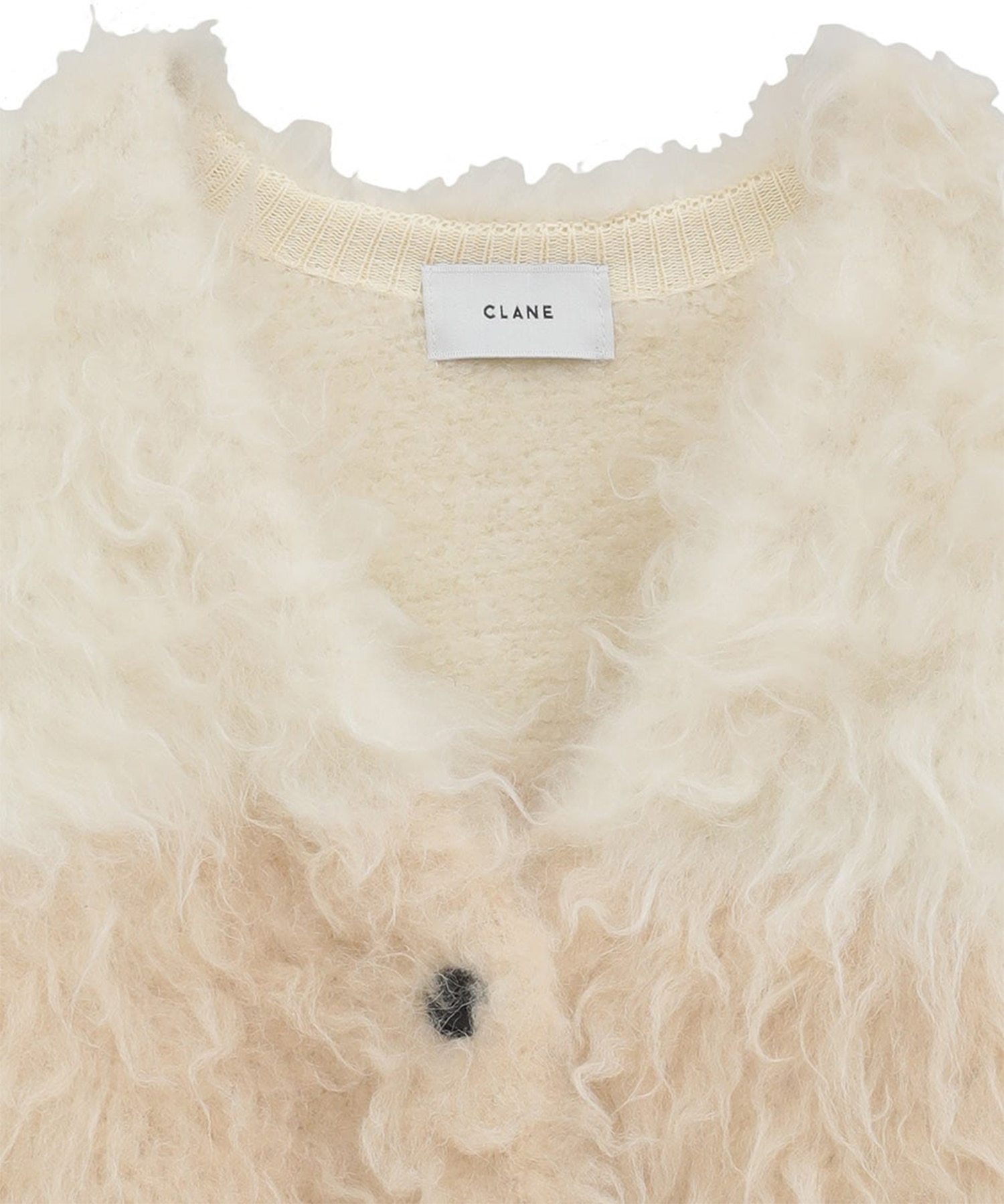 BI COLOR SHAGGY KNIT CARDIGAN(1 IVORY): CLANE: WOMENS｜ STUDIOUS